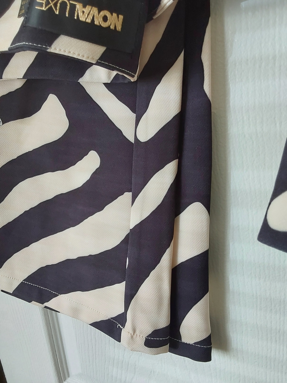 NOMI & CO Zebra Print Blazer and Pant Set - Black & Cream - Picture 5 of 8